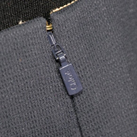 NWT Chloe Navy Blue Contrast Stitch Mini Skirt Sz 10 - Picture 6 of 7